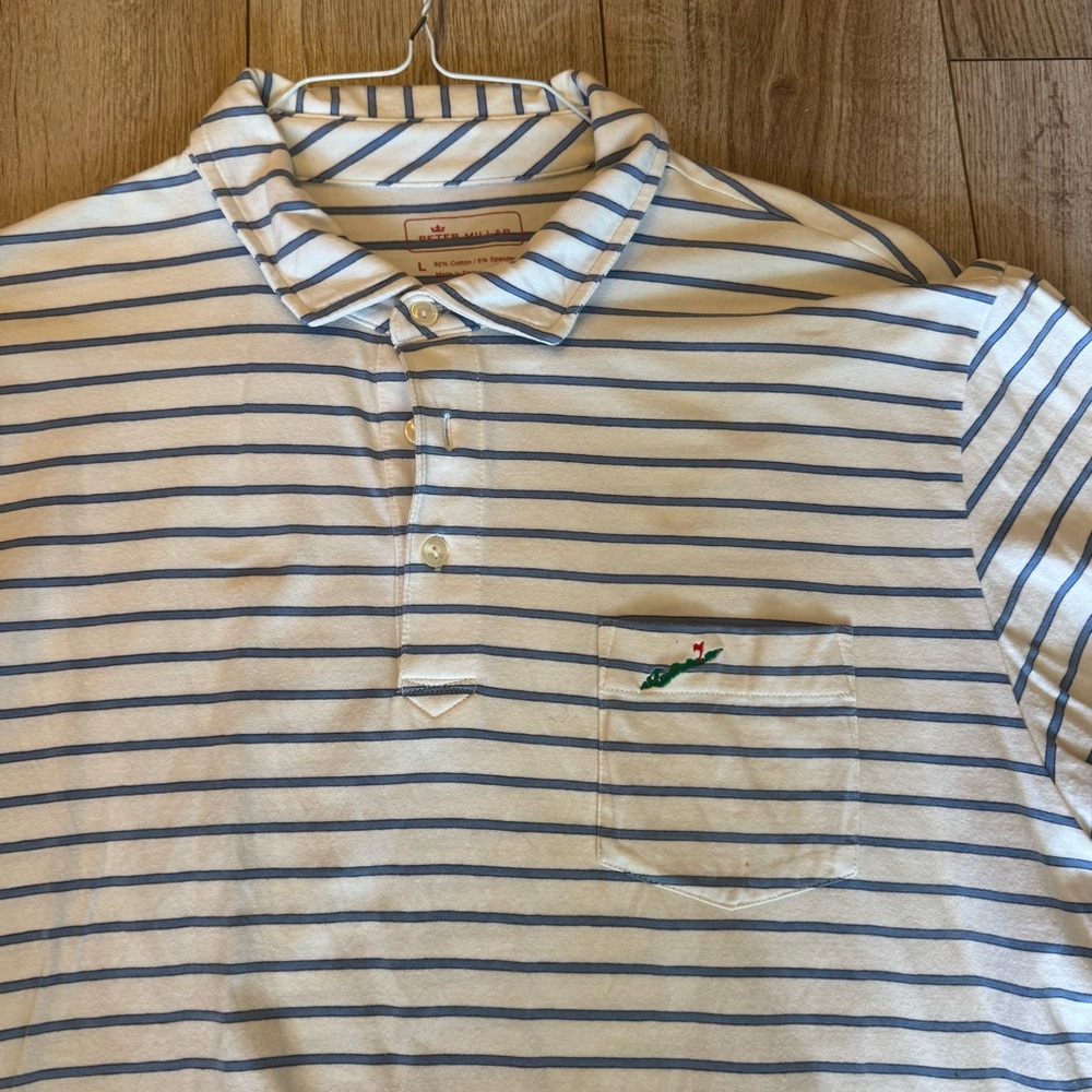 Peter Miller Fishers Island Cotton Men's Striped Polo Shirt - Picture 2 of 6